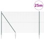 Reja con postes Verde 1.6 x 25 m Acero