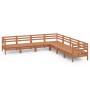 Gartenmöbel-Set 7-tlg. massives Zirbenholz honigbraun von vidaXL, Gartensets - Ref: Foro24-3083097, Preis: 384,43 €, Rabatt: %