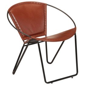 Silla de cuero auténtico marrón Silla de cuero auténtico marrón