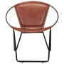 Silla de cuero auténtico marrón