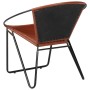 Silla de cuero auténtico marrón