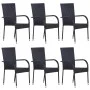 7-teiliges Garten-Essset aus schwarzem synthetischem Rattan von vidaXL, Gartensets - Ref: Foro24-3070758, Preis: 604,02 €, Ra...