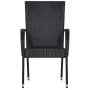 7-teiliges Garten-Essset aus schwarzem synthetischem Rattan von vidaXL, Gartensets - Ref: Foro24-3070758, Preis: 604,02 €, Ra...