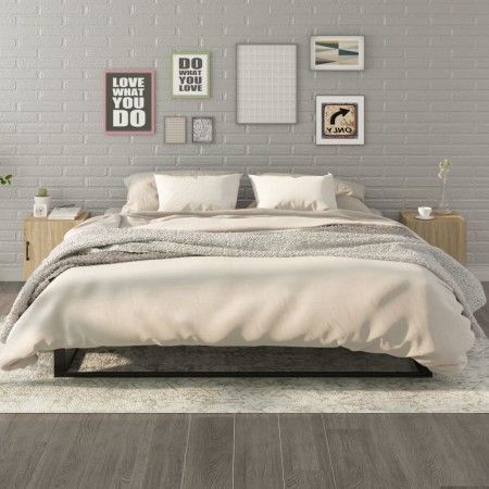 Nachttische 2 Stück Sperrholz Sonoma Eiche Farbe von vidaXL, Nachttische - Ref: Foro24-812067, Preis: 69,74 €, Rabatt: %
