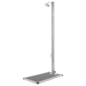Garden shower with gray base 220 cm stainless steel by vidaXL, Pool and spa accessories - Ref: Foro24-3070793, Price: 338,84 ...