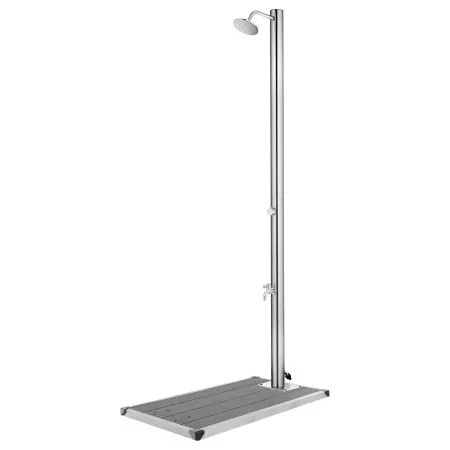 Garden shower with gray base 220 cm stainless steel by vidaXL, Pool and spa accessories - Ref: Foro24-3070793, Price: 338,80 ...