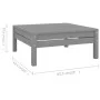 Gartenmöbel-Set 8-teilig aus massivem grauem Kiefernholz von vidaXL, Gartensets - Ref: Foro24-3083101, Preis: 362,99 €, Rabat...
