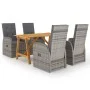 5-teiliges graues Garten-Essset von vidaXL, Gartensets - Ref: Foro24-3068765, Preis: 769,28 €, Rabatt: %