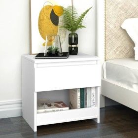 White plywood bedside table 40x30x39 cm by vidaXL, Nightstands - Ref: Foro24-803443, Price: 35,26 €, Discount: %