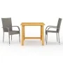 Graues 3-teiliges Garten-Essset von vidaXL, Gartensets - Ref: Foro24-3068699, Preis: 207,83 €, Rabatt: %