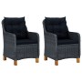 3-teiliges Esszimmerset für den Garten, dunkelgrau von vidaXL, Gartensets - Ref: Foro24-3068732, Preis: 386,24 €, Rabatt: %