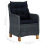 3-teiliges Esszimmerset für den Garten, dunkelgrau von vidaXL, Gartensets - Ref: Foro24-3068732, Preis: 386,24 €, Rabatt: %