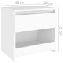 Weißer Nachttisch aus Sperrholz, 40 x 30 x 39 cm von vidaXL, Nachttische - Ref: Foro24-803443, Preis: 35,26 €, Rabatt: %