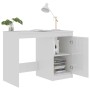 Schreibtisch aus glänzend weißem Sperrholz, 100 x 50 x 76 cm von vidaXL, Schreibtische - Ref: Foro24-801802, Preis: 89,41 €, ...