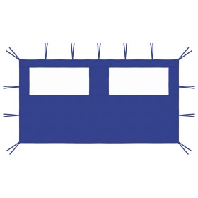 Pavillon-Seitenwand mit Fenstern blau 4x2 m von vidaXL, Zubehör für Pavillons und Pavillons - Ref: Foro24-3070422, Preis: 20,...