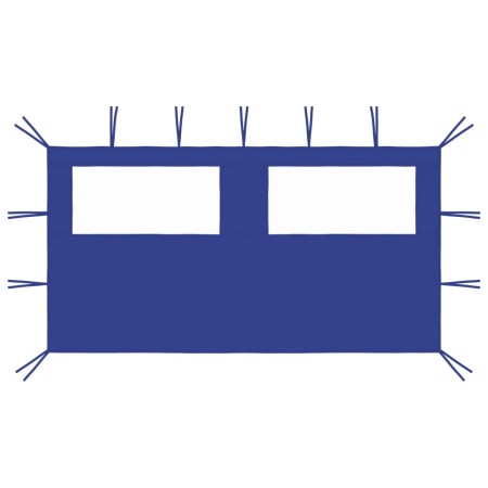Pavillon-Seitenwand mit Fenstern blau 4x2 m von vidaXL, Zubehör für Pavillons und Pavillons - Ref: Foro24-3070422, Preis: 20,...
