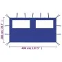 Gazebo side wall with windows blue 4x2 m by vidaXL, Accessories for pavilions and gazebos - Ref: Foro24-3070422, Price: 21,15...