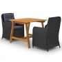 3-teiliges schwarzes Garten-Essset von vidaXL, Gartensets - Ref: Foro24-3068717, Preis: 447,10 €, Rabatt: %