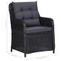 Juego de comedor para jardín 3 piezas negro de vidaXL, Conjuntos de jardín - Ref: Foro24-3068717, Precio: 423,54 €, Descuento: %