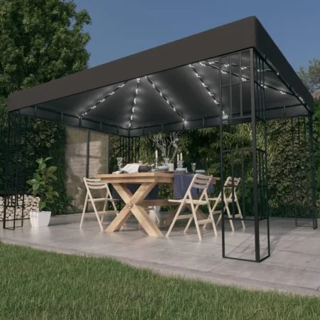 Pavillon mit anthrazitgrauem LED-Lichtband 3x4 m von vidaXL, Zelte und Pavillons - Ref: Foro24-3070323, Preis: 238,60 €, Raba...
