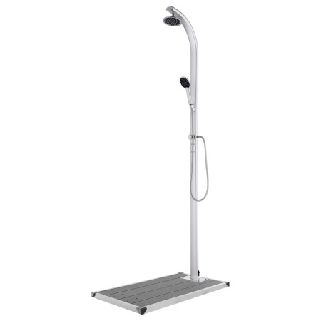Ducha de jardín con base gris 220 cm aluminio de vidaXL, Accesorios para piscinas y spa - Ref: Foro24-3070796, Precio: 272,18...
