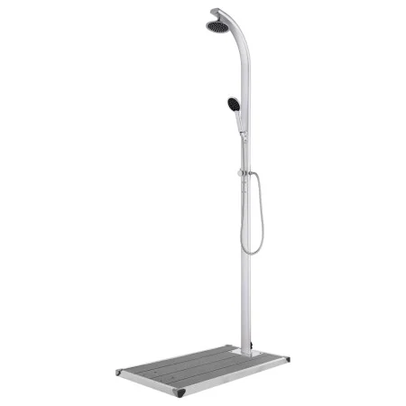 Gartendusche mit grauem Sockel 220 cm Aluminium von vidaXL, Pool- und Spa-Zubehör - Ref: Foro24-3070796, Preis: 266,96 €, Rab...