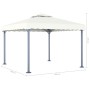 Cenador con tira de luces LED aluminio crema 300x300 cm de vidaXL, Carpas y cenadores - Ref: Foro24-3070342, Precio: 391,69 €...