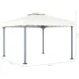 Pavillon mit LED-Lichtleiste Aluminium creme 300x300 cm von vidaXL, Zelte und Pavillons - Ref: Foro24-3070342, Preis: 391,80 ...