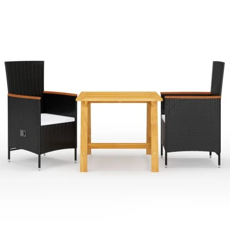 3-teiliges Garten-Esszimmerset schwarz von vidaXL, Gartensets - Ref: Foro24-3068705, Preis: 353,76 €, Rabatt: %