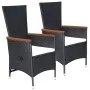 3-teiliges Garten-Esszimmerset schwarz von vidaXL, Gartensets - Ref: Foro24-3068705, Preis: 353,76 €, Rabatt: %