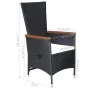 3-teiliges Garten-Esszimmerset schwarz von vidaXL, Gartensets - Ref: Foro24-3068705, Preis: 353,76 €, Rabatt: %