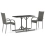Graues 3-teiliges Garten-Essset von vidaXL, Gartensets - Ref: Foro24-3072477, Preis: 167,33 €, Rabatt: %