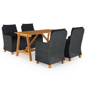 Dunkelgraues 5-teiliges Garten-Essset von vidaXL, Gartensets - Ref: Foro24-3068789, Preis: 699,44 €, Rabatt: %