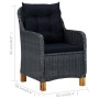Juego de comedor para jardín de 5 piezas gris oscuro de vidaXL, Conjuntos de jardín - Ref: Foro24-3068789, Precio: 714,23 €, ...