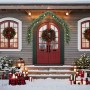Guirnalda de Navidad decorada con bolas y luces LED 5 m