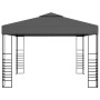 Carpa cenador de jardín con tira de luces LED 3x3 m antracita by vidaXL, Tents and gazebos - Ref: Foro24-3070306, Price: 264,...