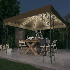 Garden gazebo tent with LED light strip 3x3m taupe 180 g/m² by vidaXL, Tents and gazebos - Ref: Foro24-3070312, Price: 261,75...