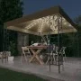 Garden gazebo tent with LED light strip 3x3m taupe 180 g/m² by vidaXL, Tents and gazebos - Ref: Foro24-3070312, Price: 261,75...