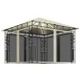 Gazebo with mosquito net and cream LED light strip 3x3x2.73m by vidaXL, Tents and gazebos - Ref: Foro24-3070314, Price: 352,5...