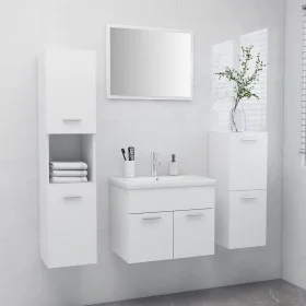Weißes Badezimmermöbelset aus Holzwerkstoff von vidaXL, Badezimmermöbel - Ref: Foro24-3071360, Preis: 298,17 €, Rabatt: %