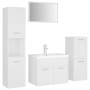 Weißes Badezimmermöbelset aus Holzwerkstoff von vidaXL, Badezimmermöbel - Ref: Foro24-3071360, Preis: 309,93 €, Rabatt: %