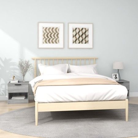 Nachttische 2 Stück Sonoma graues Sperrholz von vidaXL, Nachttische - Ref: Foro24-817048, Preis: 72,67 €, Rabatt: %