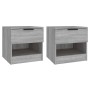 Nachttische 2 Stück Sonoma graues Sperrholz von vidaXL, Nachttische - Ref: Foro24-817048, Preis: 72,67 €, Rabatt: %