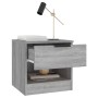 Mesitas de noche 2 uds madera contrachapada gris Sonoma de vidaXL, Mesitas de noche - Ref: Foro24-817048, Precio: 72,58 €, De...