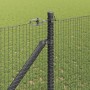 Reja con postes Gris 1.2 x 10 m Acero