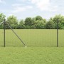 Reja con postes Gris 1.2 x 10 m Acero