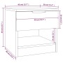 Nachttische 2 Stück Sonoma graues Sperrholz von vidaXL, Nachttische - Ref: Foro24-817048, Preis: 72,67 €, Rabatt: %