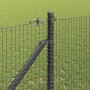 Reja con postes Gris 1.4 x 10 m Acero