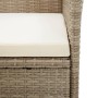 Juego de comedor de jardín 3 piezas beige
