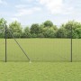 Reja con postes Gris 1.5 x 10 m Acero